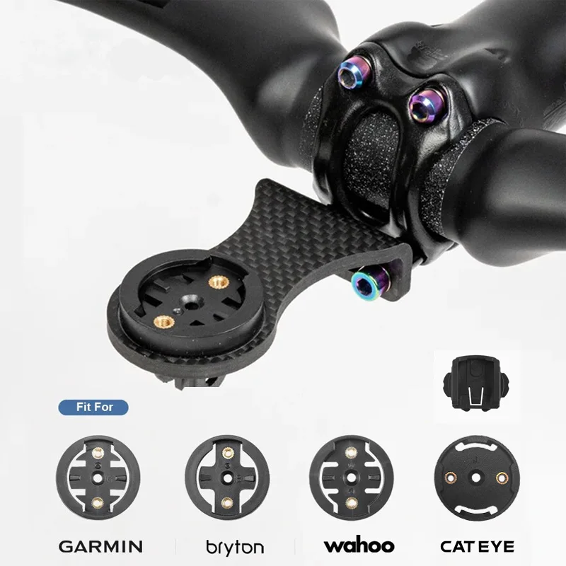 Carbon Garmin Fahrradhalterung, Unterstützt Garmin Bryton Wahoo Fahrradzubehör, GPS-Tachometer Computer Fahrradhalterung Image