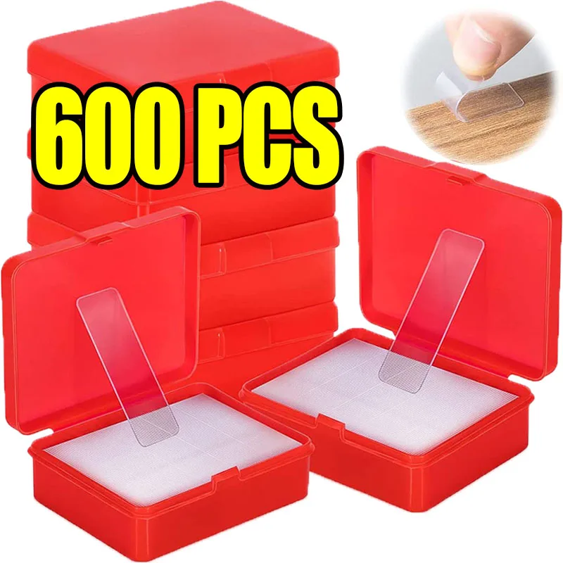 Wiederverwendbares doppelseitiges Klebeband, starke Haftung, Wandaufkleber, klebriger Ballon, spurloses Poster, klares Nano-Heimwerker Image