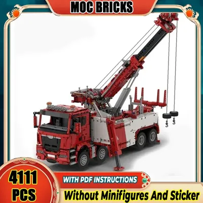 Engineering Modell Moc Bausteine Autobahn Rettungs Fahrzeug Technologie Modulare Blöcke Geschenke Weihnachten Spielzeug DIY Sets Montage Image
