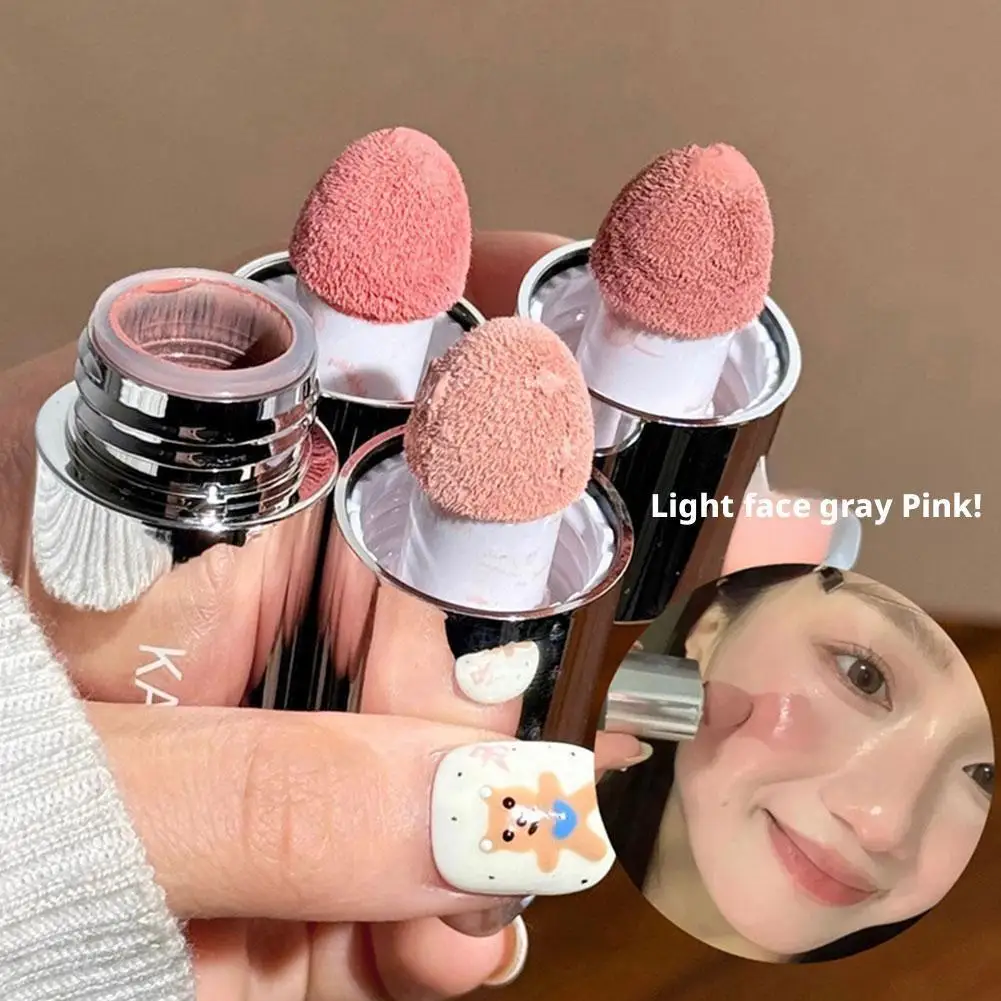 Velvet Liquid Blush Matte Sponge Head Blusher Natural Lasting Brighten Facial Contour Blush Tint Makeup Image