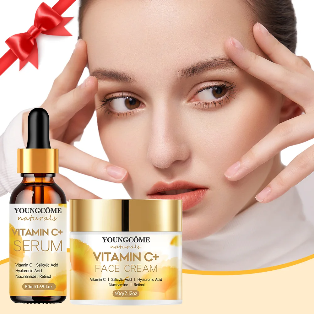 1set Vitamin C Hautpflege Set Gesicht Anti Aging Straffende Lifting Verblassen Feine Linien Bleaching die feuchtigkeitsspendende gesicht creme Schrumpfen Poren Image