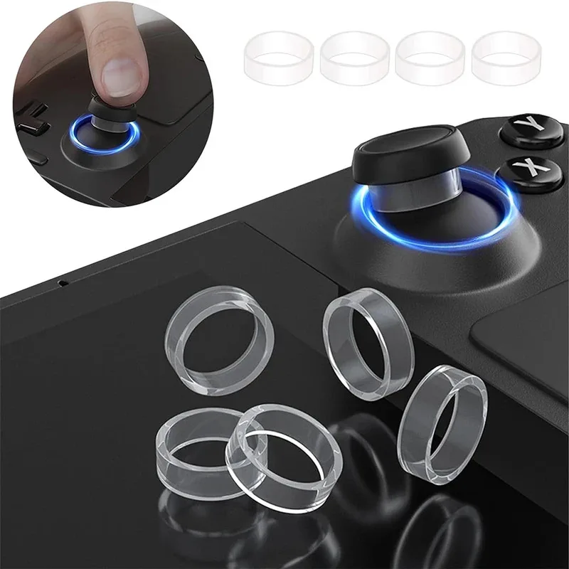 8 Stück Silikon-Joystickkappen für PS5/PS4/Steam Deck/ROG Ally – elastischer Schutzring, rutschfester Griff und staubdichtes Design Image