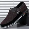 Große 38-48 Herren bequeme atmungsaktive Druck Leder Freizeit schuhe neue Slip-On Sneakers italienische Hochzeits schuhe für Männer