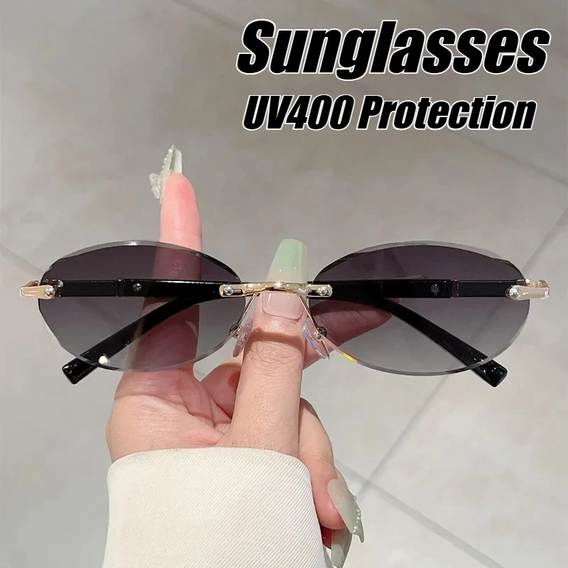 Mode Retro Oval Rahmen Augenschutz Brille Unisex Vintage UV400 Sonnenbrille Brillen Neue Trend Sonnenbrille für Männer Frauen Image