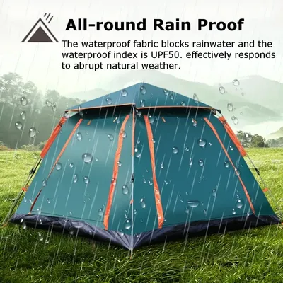 Goture Waterproof Automatic Tent 6-7Person Double Layer Camping Tent Outdoor Dome Camping Family Tent Couple Tents 240*240*150cm