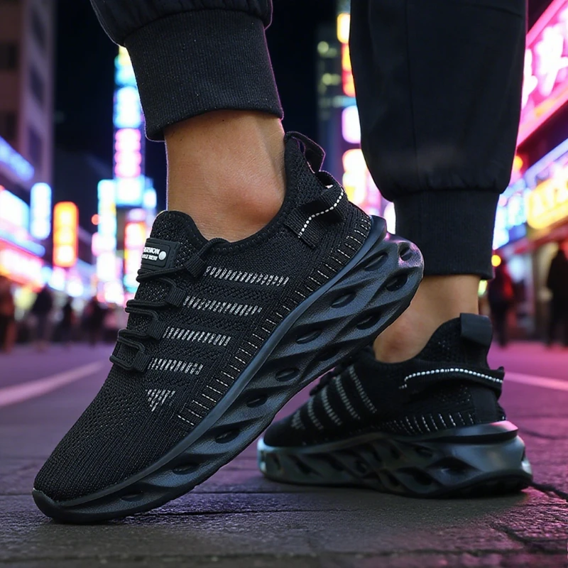 Bestseller-Herrenschuhe, leicht, langlebig, stoßdämpfende Mesh-Sneaker, atmungsaktive Mesh-Laufschuhe für den Sommer 2022, erschwinglich Image
