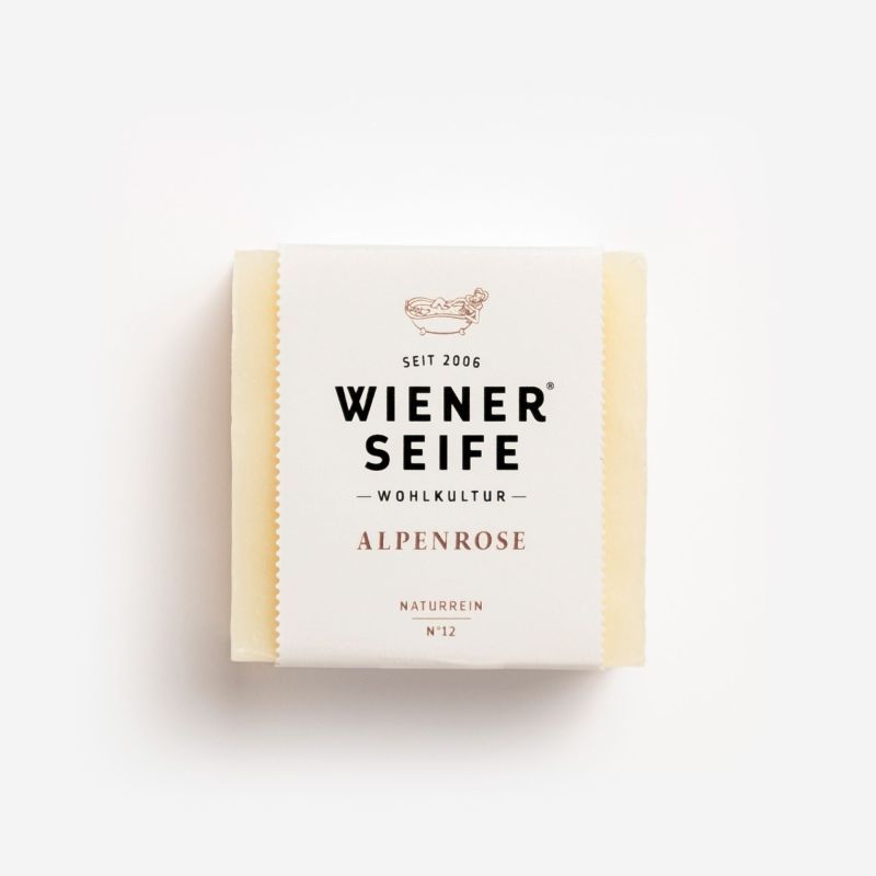 Wiener Seife Sapone Alpenrose N°12, fatto a mano 125 g