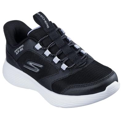 Slip-On Sneaker SKECHERS "GO RUN 400 V2", Kinder, Gr. 35, schwarz, Textil, sportlich, Schuhe, Freizeitschuh zum Schlupfen, Größenschablone zum Download Image