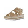 Keilsandalette GABOR "Gabor Sandalen Leder", Damen, Gr. 39, braun (caramel), Leder, casual, Schuhe