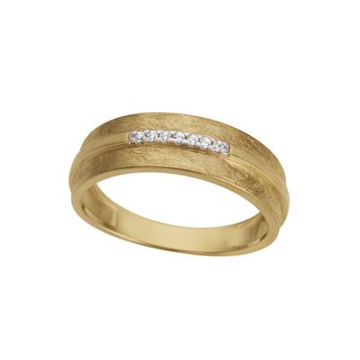 Diamantring FIRETTI "Schmuck Geschenk Gold 333 Damenring Goldring Diamant" Gr. 17, gold (gelbgoldfarben, weißgoldfarben), Fingerringe, Damen, 17, 0,035 ct P2 = erkennbare Einschlüsse, Gelbgold 333-Diamanten, Gelbgold 333, Diamanten, mit Brillanten Image
