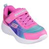 Sneaker SKECHERS "BOUNDER", Kinder, Gr. 28, pink, Lederimitat, kontrastfarbene Details, casual, Schuhe, Freizeitschuh, wasserabweisend, Größenschablone zum Download
