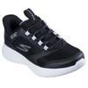 Slip-On Sneaker SKECHERS "GO RUN 400 V2", Kinder, Gr. 32, schwarz, Textil, sportlich, Schuhe, Freizeitschuh zum Schlupfen, Größenschablone zum Download