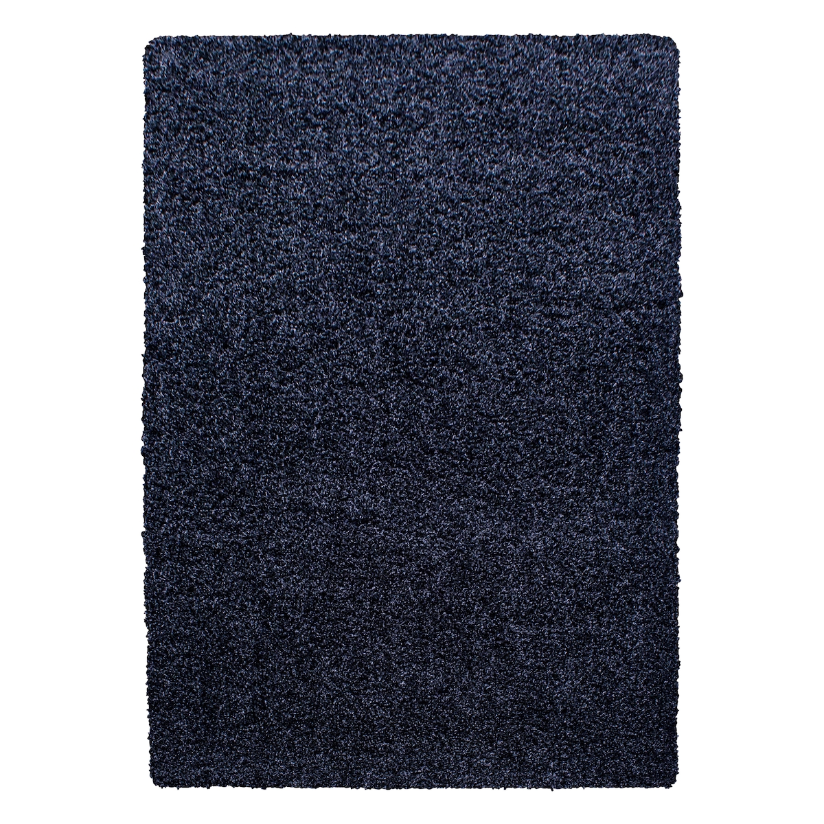 Teppich Hochflor Unifarben Polypropylen Wohnzimmer Shaggy Marineblau Rechteckig 300x400 | Kadima Design Image