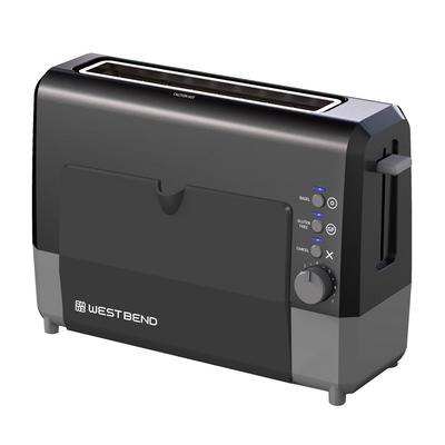 West Bend 77224 QuikServe 2 Slice Long Slot Toaster w/ Manual High-Lift Lever, Black, 120 V