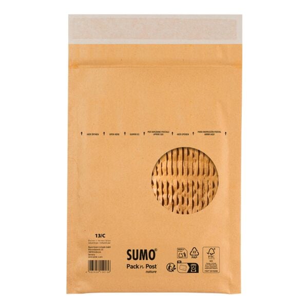 Mailmedia Papierpolster-Versandtasche SUMO® SU1517 ohne Fenster 10 Stück 245 × 340 mm braun, 24.5x34 cm
