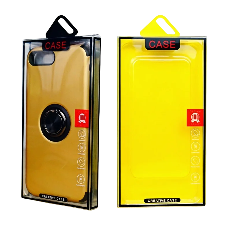 50pcs universel étui de téléphone portable emballage couverture de téléphone portable emballage en plastique clair Blister Pvc boîtes avec papier de carte w20