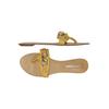 Buffalo London Damen Sandale, Gr. 39, gelb, Leder