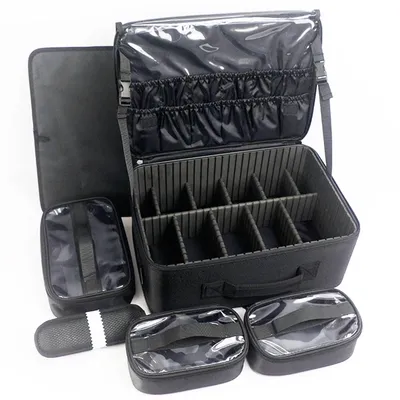 Portable Large Makeup Travel Case Cosmetic Storage Box Hairdressing Nail Polish Multifunctional Organizer Bridal Makeup Case