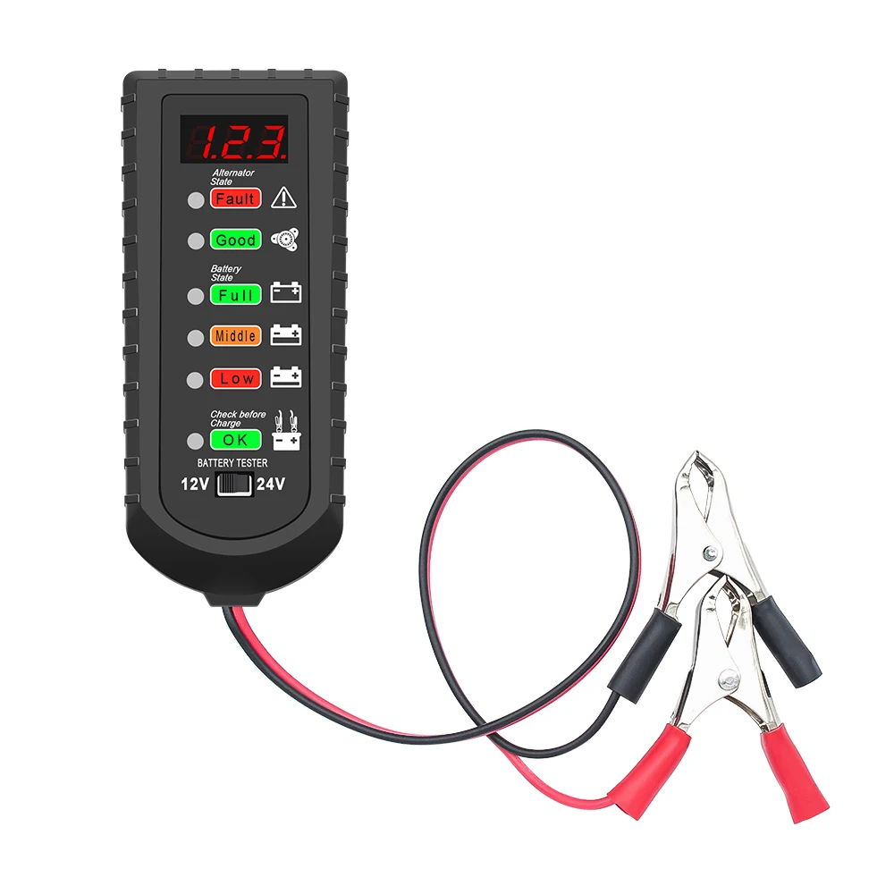 12 V 24 V Batterie Spannung Tester Auto Spannung Circuit Tester Automotive 6 LED Licht für Auto Diagnose Werkzeug Image
