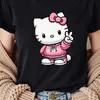 Street Trend Hip Hop Hello Kitty T-Shirt 2025, Sommer, neue Mode, Damen-T-Shirt, lockeres, lässiges Hundert-T-Shirt, niedliche Tops