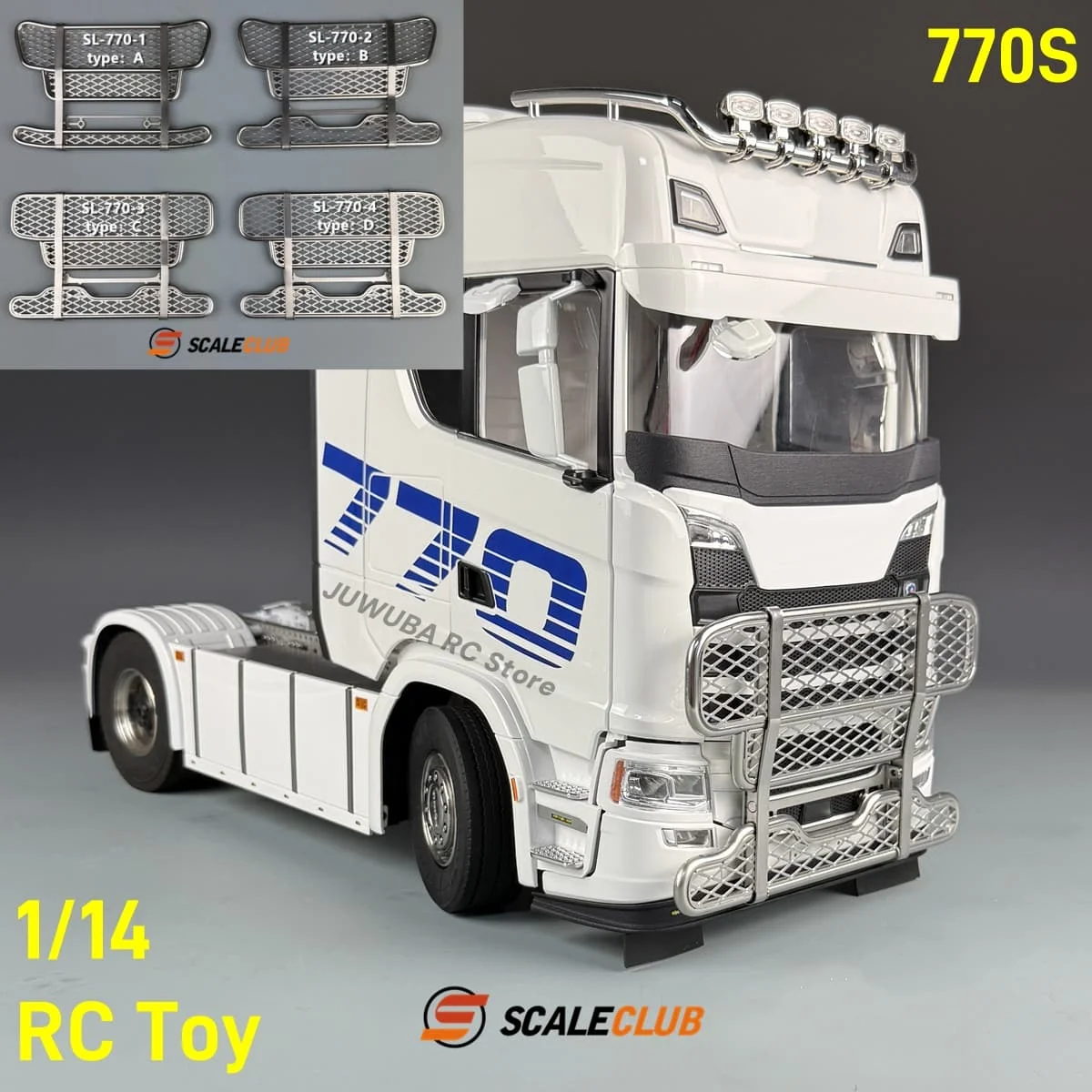 770S RC Spielzeug Lkw 1/14 Metall Front Grill Stoßstange Für Tamiya 1/14 RC Traktor Lkw 770S Teile Zubehör SCALECLUB SL-770-2 -3-4
