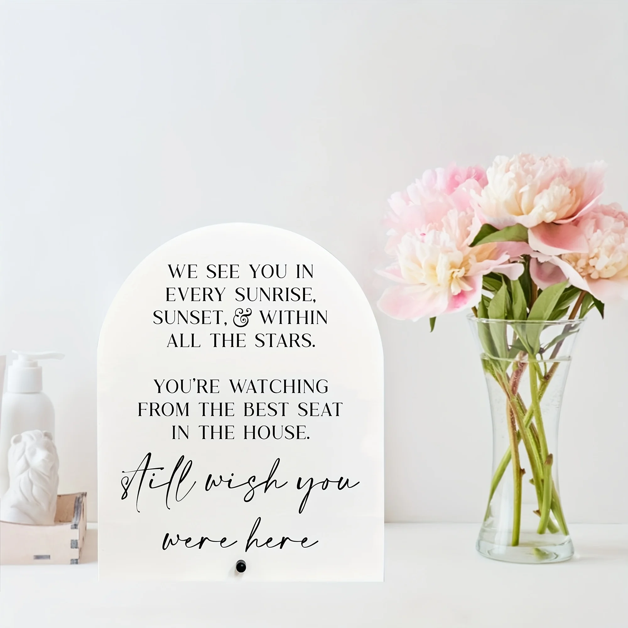 Acrylschild „Hochzeits-Gedenkschild „Hochzeit“-Gedenkschild „Erinnerung an Acrylschild „Wish You Were Here“-Schild „Wish You Were“. Image