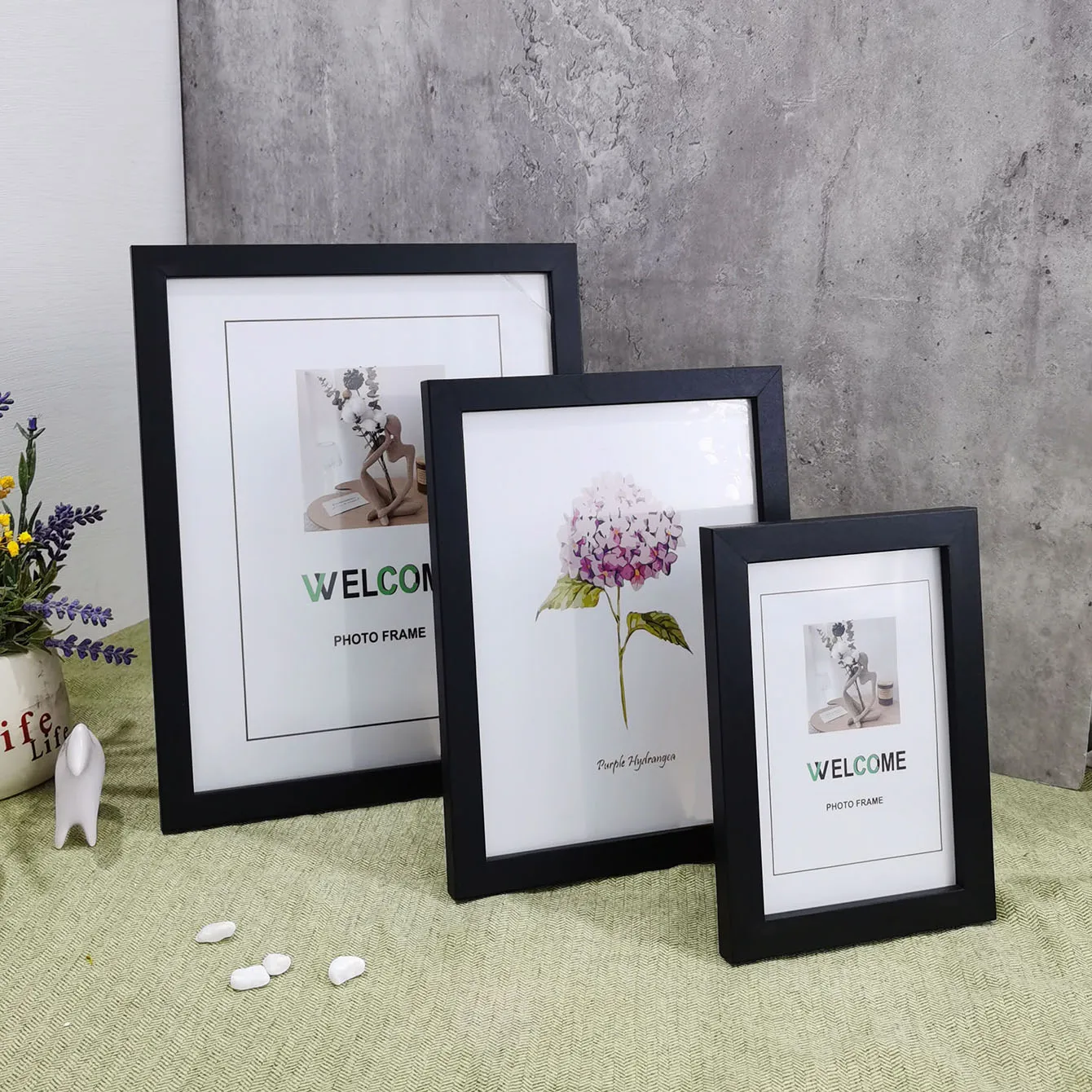 Fotorahmen aus Holz, Bilderrahmen (10 x 15 cm/15 x 20 cm/20 x 25 cm/A4) – Schreibtisch- oder Wandbehang, Gedenkgeschenk, Heimdekoration