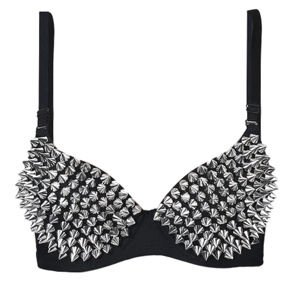 Neue Sexy Dessous Unterwäsche Bhs für Frauen Steampunk Spike Nieten Bh Top Wireless-Bh Fashion Party Club Tops Weibliche Unterwäsche Image
