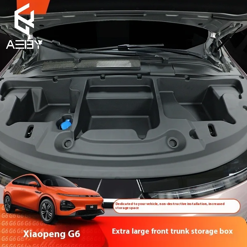 Auto vordere abdeckung lagerung fach Für Xpeng G6 2023-2026 Große-Kapazität Stamm Lagerung Original Abdeckung Dekorative zubehör Image