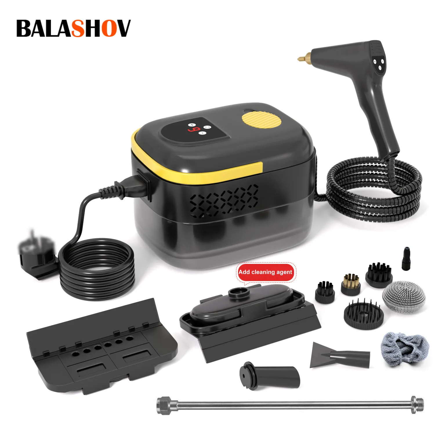 1400ML Steam Cleaner High And Temperature Handheld Steam Cleaners Air Conditioner Kitchen Hood Car Steam Clean Machine Floor Too