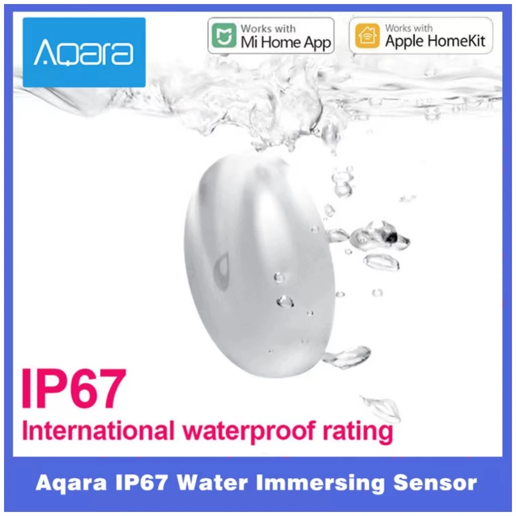 Aqara IP67 Wasser Eintauchen Sensor Zigbee Flut Wasser Leck Sensor Detektor Alarm Sicherheit Einweichen Sensor Für Mijia App Image