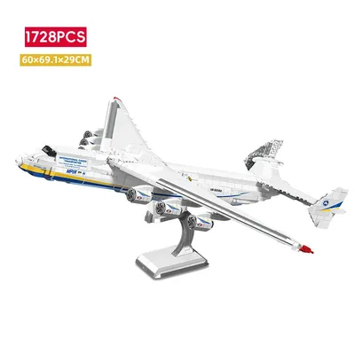 Antonov An-225 Mriya Flugzeug Modell Bausteine Militär Ziegel Spielzeug Ehemalige Sowjetische Transport Flugzeug Kompatibel Mit LEGO Image