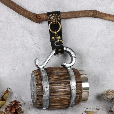 UYEE Renaissance Hiking Skirt Clip Belt Accessories Halloween Coplay Belt Metal Bronze Ring Belt Accessories