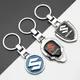 Per Suzuki Grand Jimny Vitara Swift SX4 Alto Auto Portachiavi In Metallo Portachiavi In Pelle 3D emblema Portachiavi Anelli Accessori Per Lo Styling