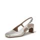 Naturalizer Womens Carmen Heeled Slingback Pumps Silver Sand UK 6 Wide Fit