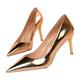 Pumps Women's Pointed High Heels Women's Glitter Silver Dress Shoes Stiletto Evening Shoes Bridal Wedding Shoes Stiletto Heel Shoes Slip-On Single Shoes Elegant Party Shoes, khaki, 8 UK