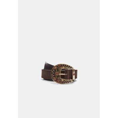 Stradivarius Belt with contrast buckle Brown 30
