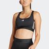 Sport-BH ADIDAS PERFORMANCE "PWR MS HYGLM", Damen, Gr. XL, Cup A/B, schwarz-weiß (schwarz, weiß), Obermaterial: 89% Polyester, 11% Elasthan, sportlich, BHs