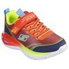 Sneaker SKECHERS "TRI-NAMICS 2.0", Kinder, Gr. 27, rot, multifarben, Textil, Lederimitat, kontrastfarbene Details, sportlich, Schuhe, Klettschuh mit Gummizug, Größenschablone zum Download