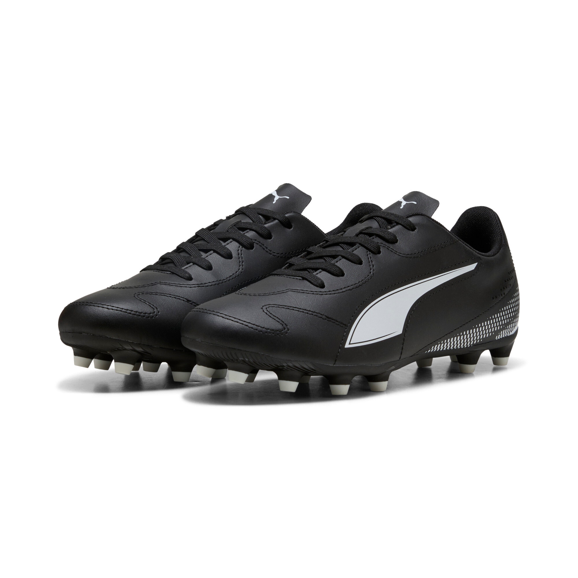 Fußballschuh PUMA "VITORIA II FG/AG", Herren, Gr. 42,5, schwarz-weiß (puma schwarz, puma weiß), Synthetik, Schuhe Fußballschuh, für Rasenplätze