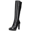 High-Heel-Stiefel NERO GIARDINI "Nero Giardini Stiefel Leder/Textil", Damen, Gr. 37, schwarz, Leder, Textil, casual, Schuhe