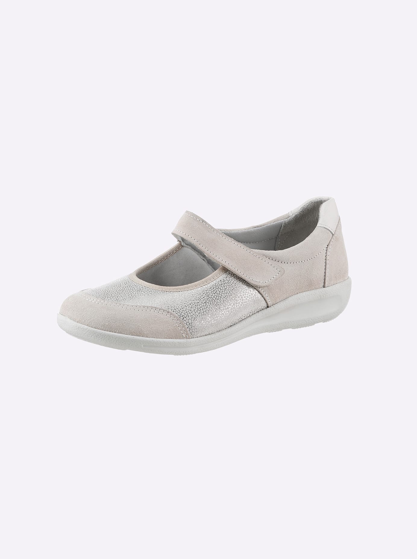 Slipper CASUAL LOOKS, Damen, Gr. 40, beige (sand), Glattleder, Nubukleder, Textil, Schuhe Slipper