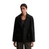 Outdoorjacke MARC O'POLO "aus Wolle-Mix", Damen, Gr. 42, schwarz, Obermaterial: 80% Wolle (Schafwolle), 20% Polyamid; Füllung: 100% Nicht verfügbar; Futter: 100% Nicht verfügbar, unifarben, casual, relaxed fit, Langarm blind abgesteppte Kante, Jacken