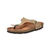 Zehentrenner ROHDE "Rohde Pantoletten Nubukleder", Damen, Gr. 36, beige (natur), Nubukleder, casual, Schuhe