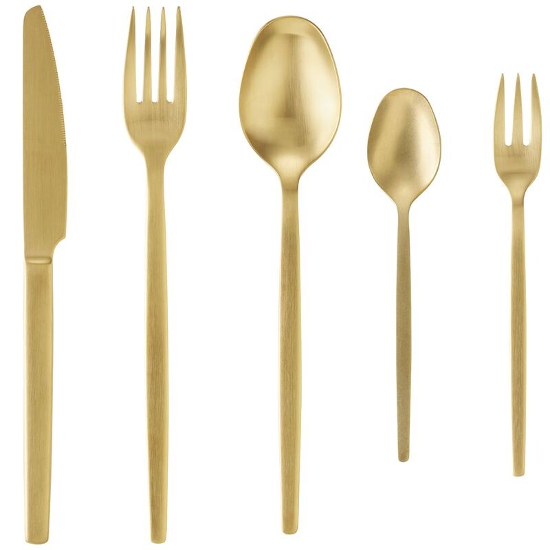 60 tlg. Besteckset ALEX GOLD, mit gold, matte PVD Beschichtung, Chromnickelstahl 18/10 Image