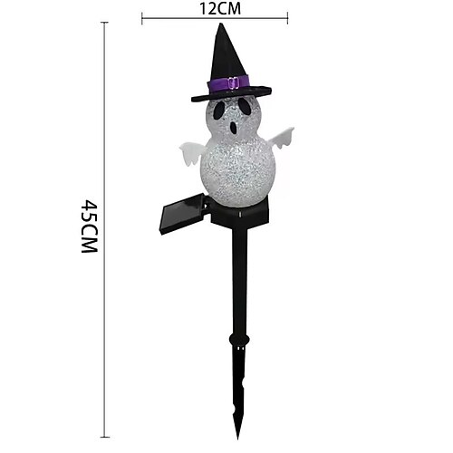 Lampada da giardino a energia solare con zucca di Halloween, luci fantasma per giardino, cortile, lapide per la festa di Ognissanti, giardino, prato, cortile, patio, luci decorative per vialetti 1x 2x