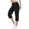 Per donna Pantaloni Cargo Pantaloni da escursionismo Esterno Vestibilità regolare Traspirante Pantaloni Tasca Coulisse Nero Bianco Cotone Campeggio / Escursionismo Corsa S M L XL XXL