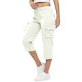 Per donna Pantaloni Cargo Pantaloni da escursionismo Esterno Vestibilità regolare Traspirante Pantaloni Tasca Coulisse Nero Bianco Cotone Campeggio / Escursionismo Corsa S M L XL XXL