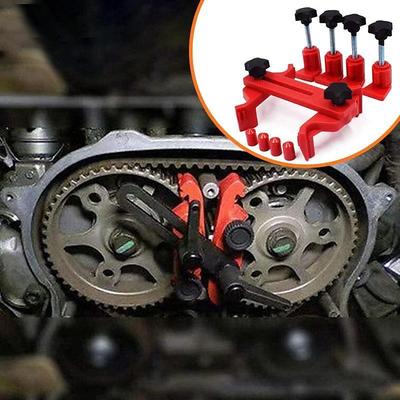 Camshaft Sprocket Clamp Kit Universal Timing Locking Tool Set Engine Timing Holder Plastic Camshaft Gear Alignment Fixation Tool for Automotive Repair Garage