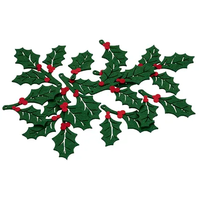 Filz-Ilexblätter, 7,5–12 cm, 12 Stück Image